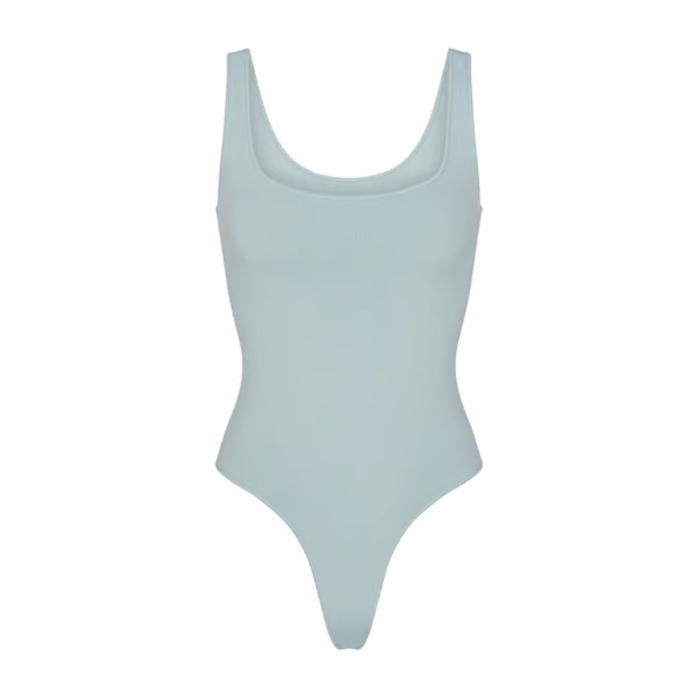 Skims Essential Tank Bodysuit in Denim